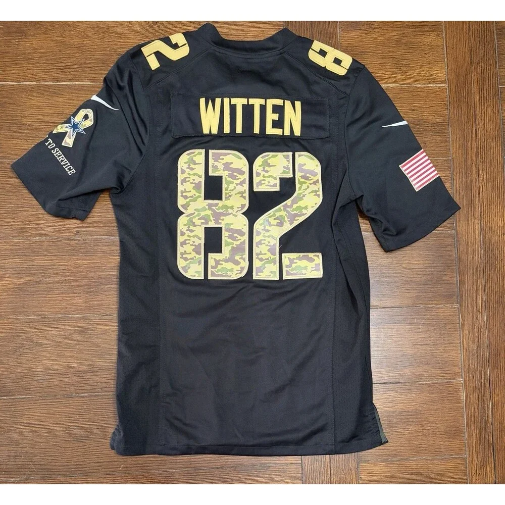 Nike Dallas Cowboys Salute To Service Jason Witten Jersey #82 NFL Black Men S